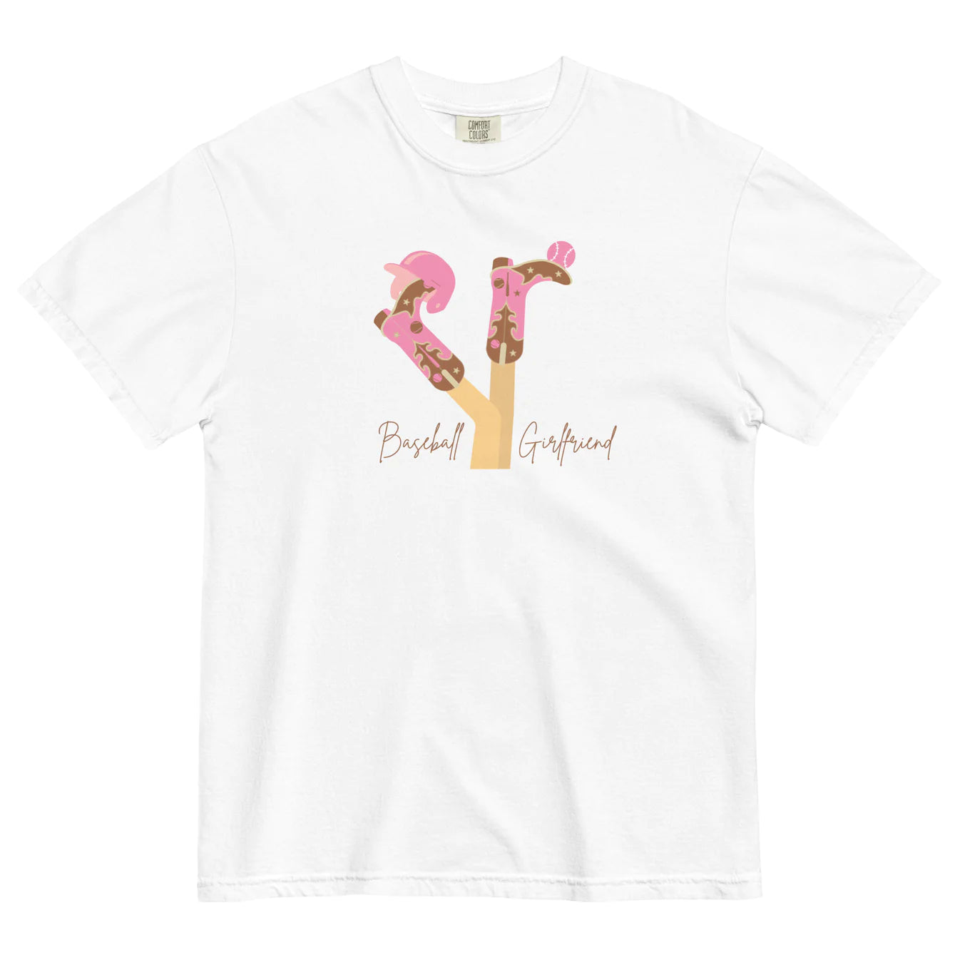 Baseball WAG Cowgirl Boots T-Shirt